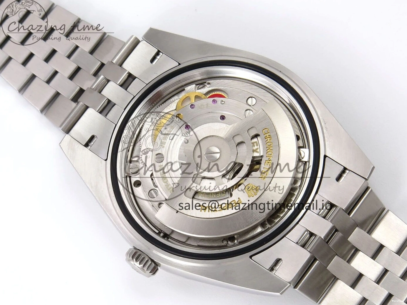 MiroTime 0406 HighPerformance DateJust 41 126334 EWEF Best Edition Black Stick Dial on Jubilee Bracelet A 1046